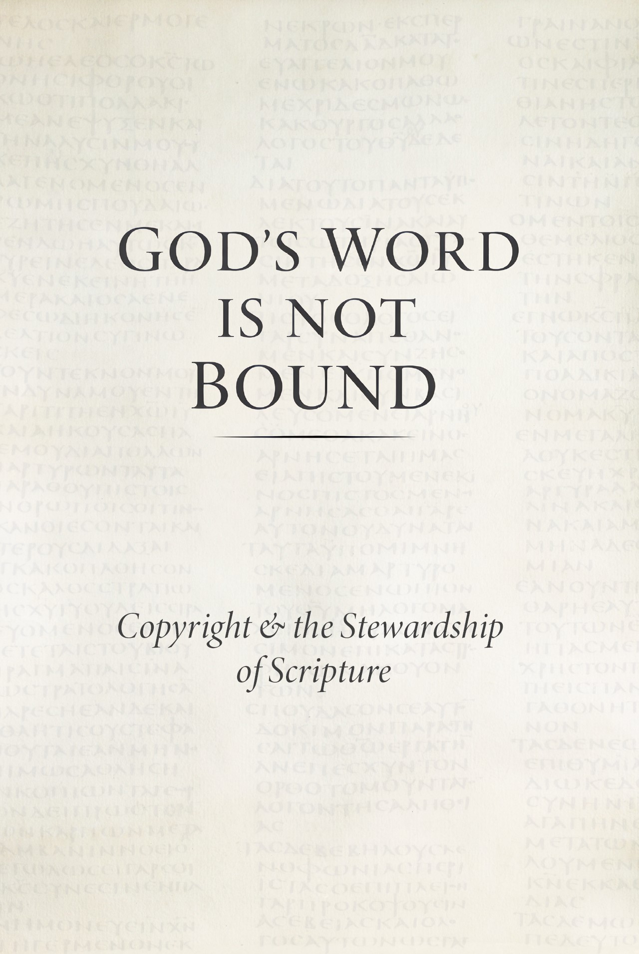 Cover of God's Word Is Not Bound